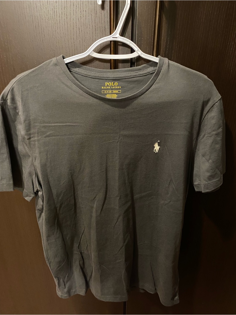 Polo by Ralph Lauren Short-Sleeve Crewneck T-Shirt in Charcoal with Cream Pony